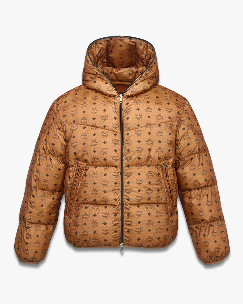 MCM Parka aus Ripstop-Nylon mit Monogramm Cognac