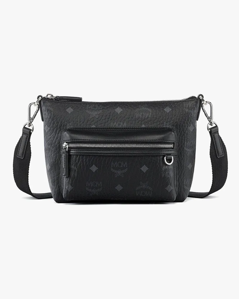 MCM Diamant 3D Schultertasche aus Kalbsleder BLACK OTHER Black
