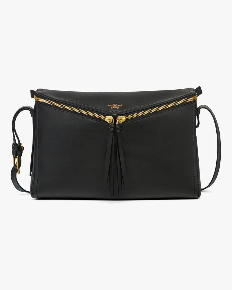 MCM Diamant 3D Schultertasche aus Kalbsleder BLACK OTHER Black