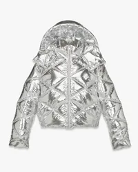 MCM Steppjacke Après-Ski aus Polyester in Metallic-Optik Silver