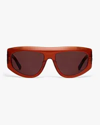 MCM Unisex Quadratische Sonnenbrille Caramel