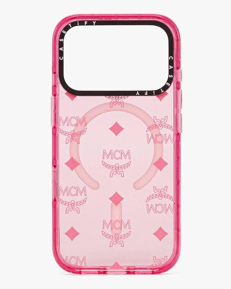 MCM iPhone 17 Pro Impact-iPhone-Hülle  X CASETiFY mit Monogramm Pink
