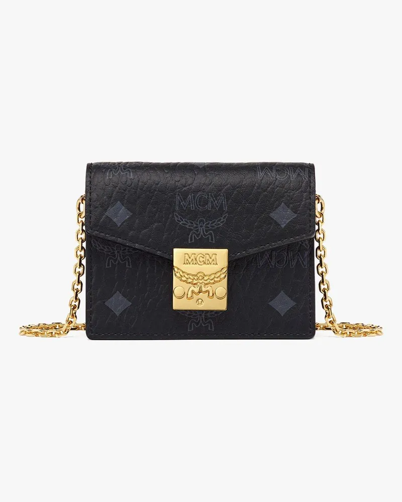 MCM Tracy Kettenportemonnaie in Visetos Black