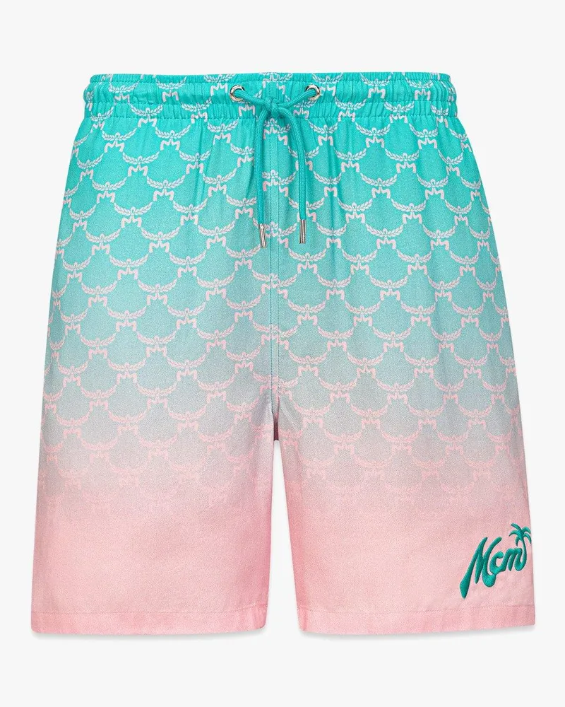 MCM x SNIPES Monogramm-Shorts mit Farbverlauf Ceramic
