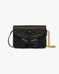 MCM Himmel Laurel Umhängetasche aus Kalbsleder Black