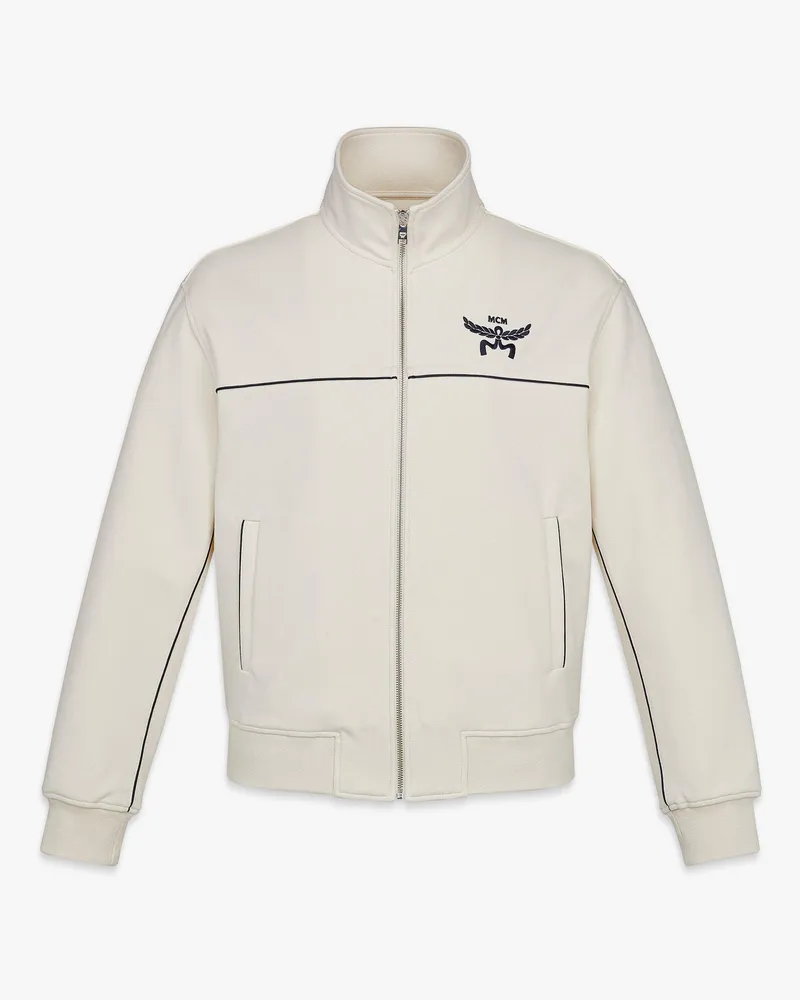 MCM Trainingsjacke Essential aus Romanit mit Logo Ivory