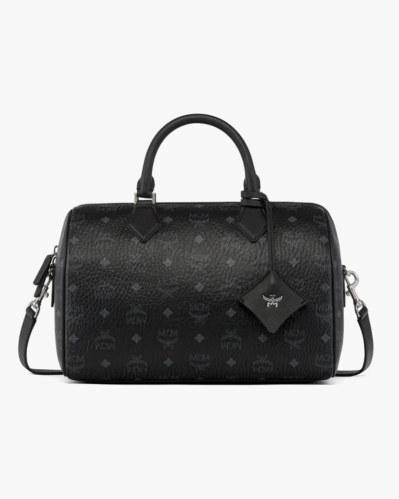 MCM Ella Boston Tasche in Visetos Black