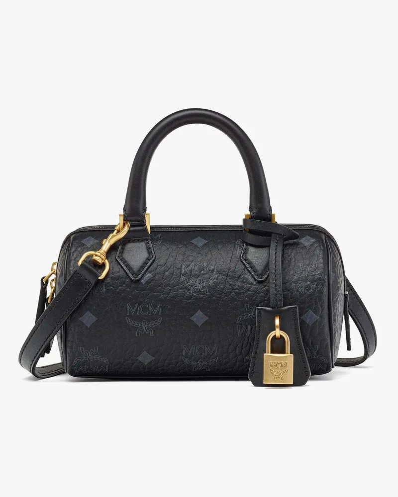 MCM Ella Boston Tasche in Visetos Black