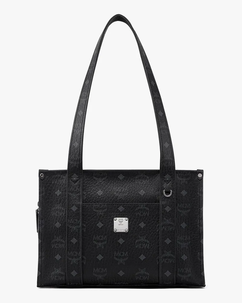 MCM Aren School Bag Tragetasche in Visetos Black