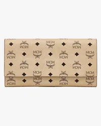 MCM Aren dreifach gefaltetes Portemonnaie in Visetos Beige