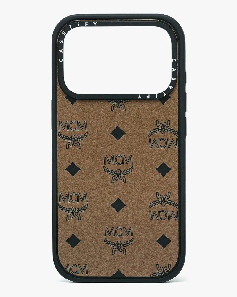 MCM iPhone 17 Pro Impact-iPhone-Hülle  X CASETiFY mit Monogramm Cognac