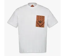 T-Shirt aus Bio-Baumwolle mit aufgesetzter Monogramm-Tasche