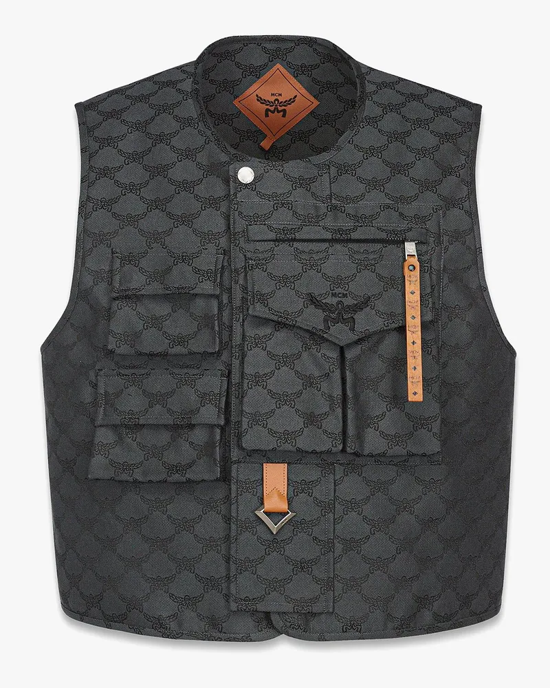 MCM Weste aus Lauretos-Jacquard Dark
