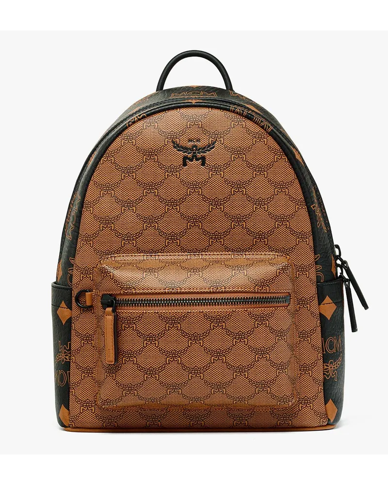 MCM Stark Rucksack in Monogramm-Mix Cognac