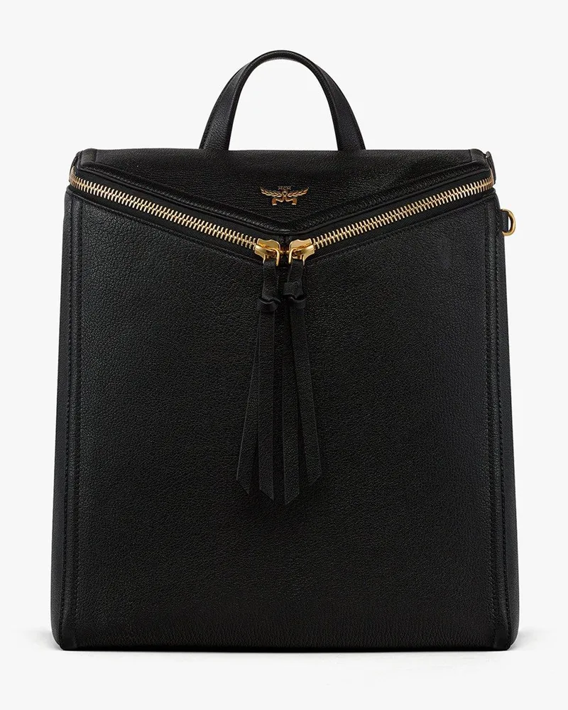 MCM Jacke aus Lammleder BLACK LAMBSKIN LEATHER Black