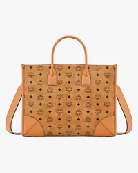 MCM München Tragetasche in Visetos Cognac