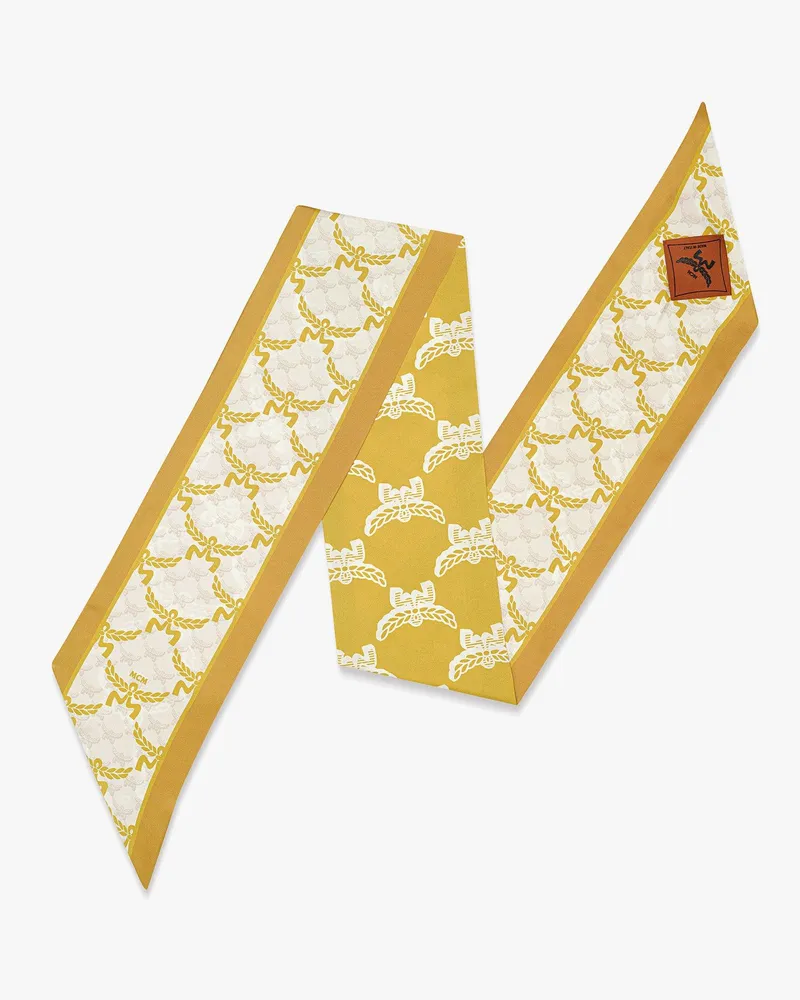 MCM Petite Schal aus Bio-Seide in Lauretos Jacquard Lemon