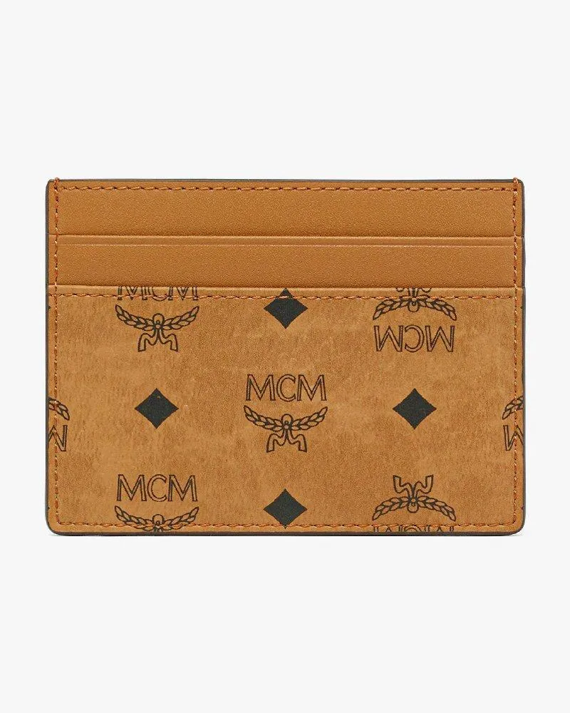MCM Aren Kartenetui in Visetos Cognac