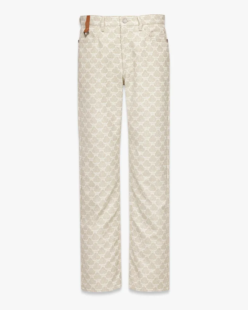 MCM Hose Lauretos in Denim-Jacquard Oatmeal