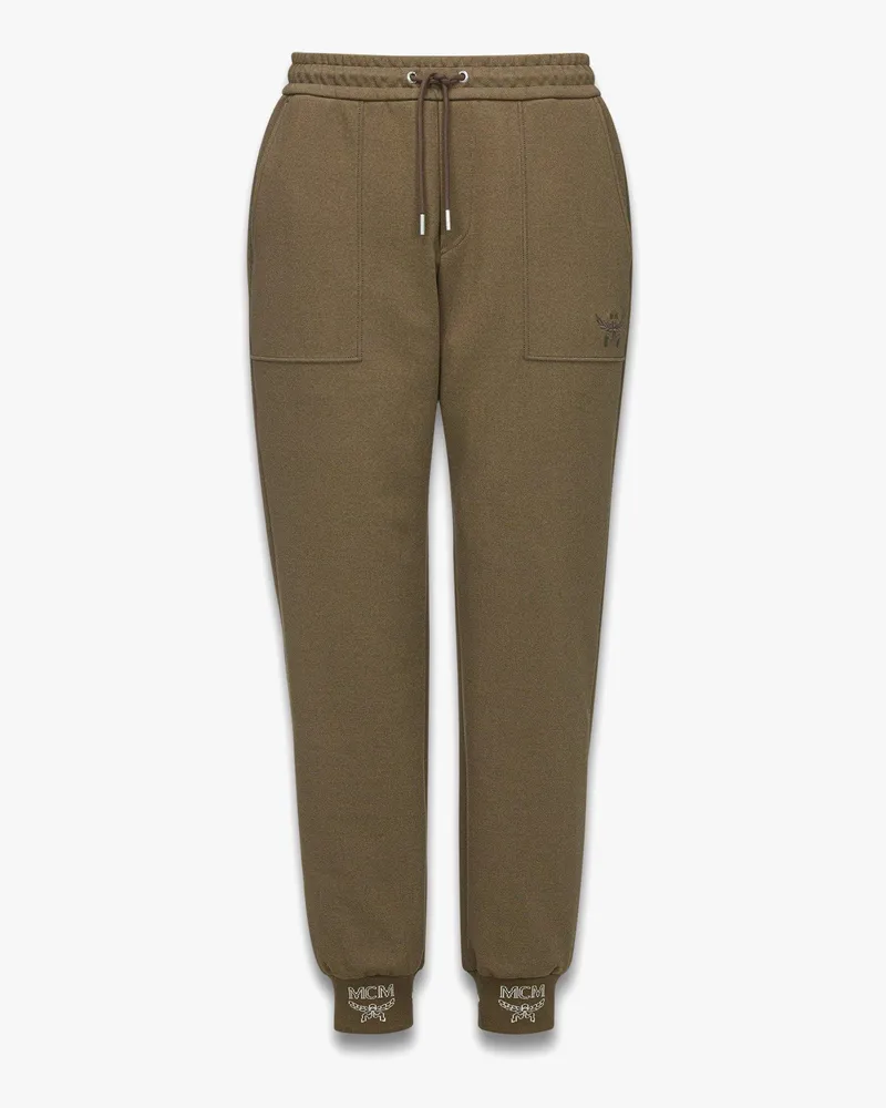 MCM Trainingshose Essential aus Romanit mit Logo Khaki