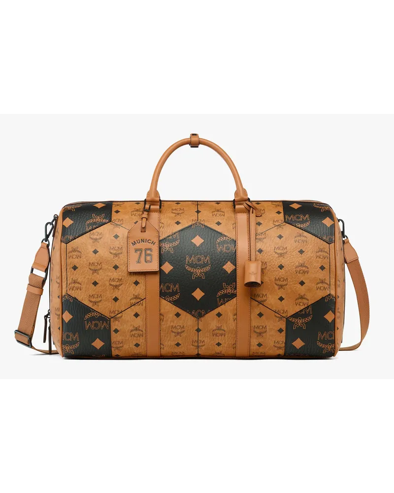 MCM Ottomar Weekender in Visetos Mix Cognac