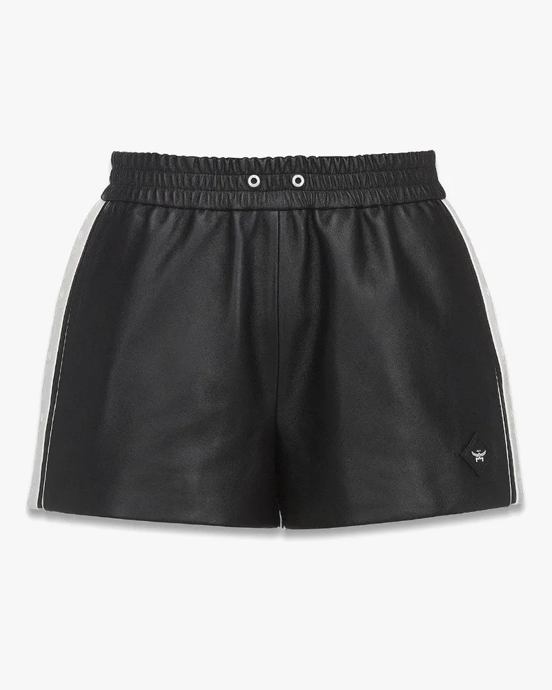 MCM Lammleder-Shorts Black