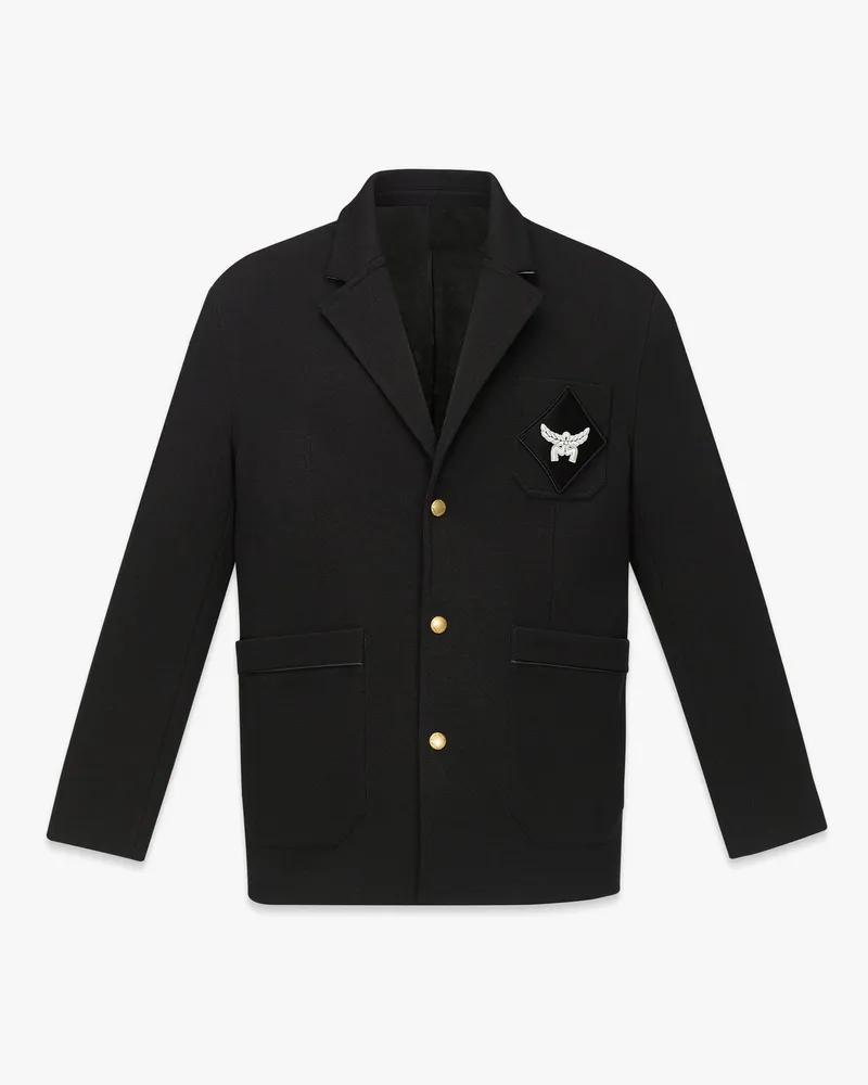 MCM Romanit-Blazer mit Logoaufnäher Black