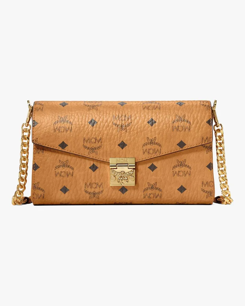 MCM Tracy Umhängetasche in Visetos Cognac
