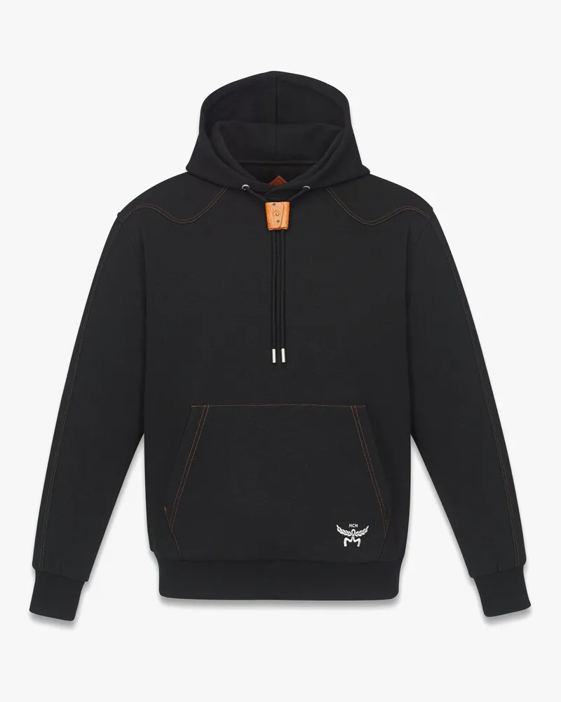 MCM Kapuzenpulli mit gesticktem Logo Black