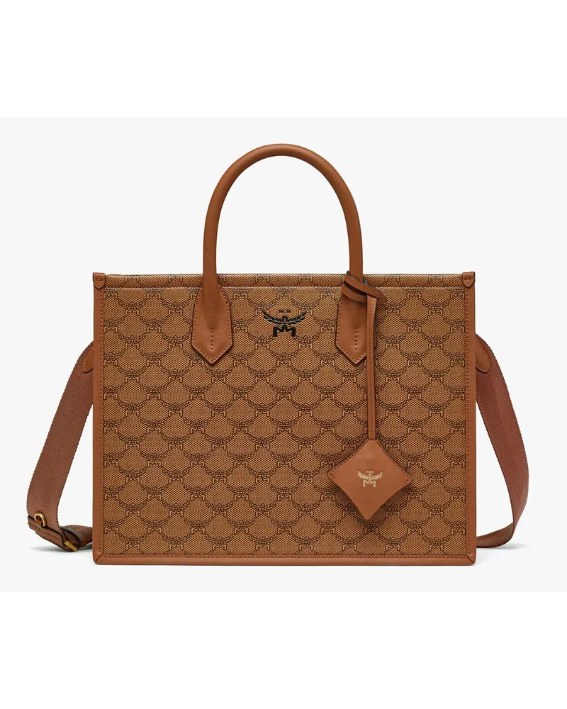 MCM Himmel Tragetasche in Lauretos Cognac