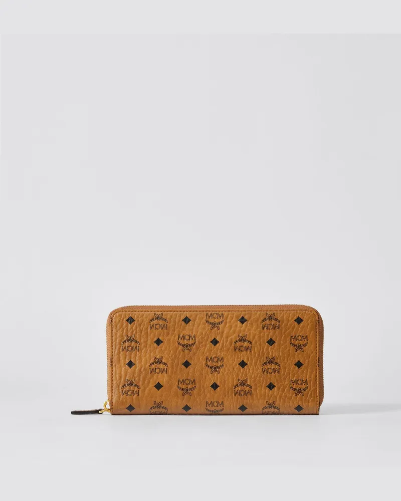 MCM Dia Shopper aus Kalbsveloursleder COGNAC LEATHER Cognac
