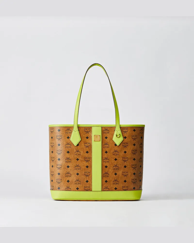 MCM Dia Shopper aus Kalbsveloursleder COGNAC LEATHER Cognac