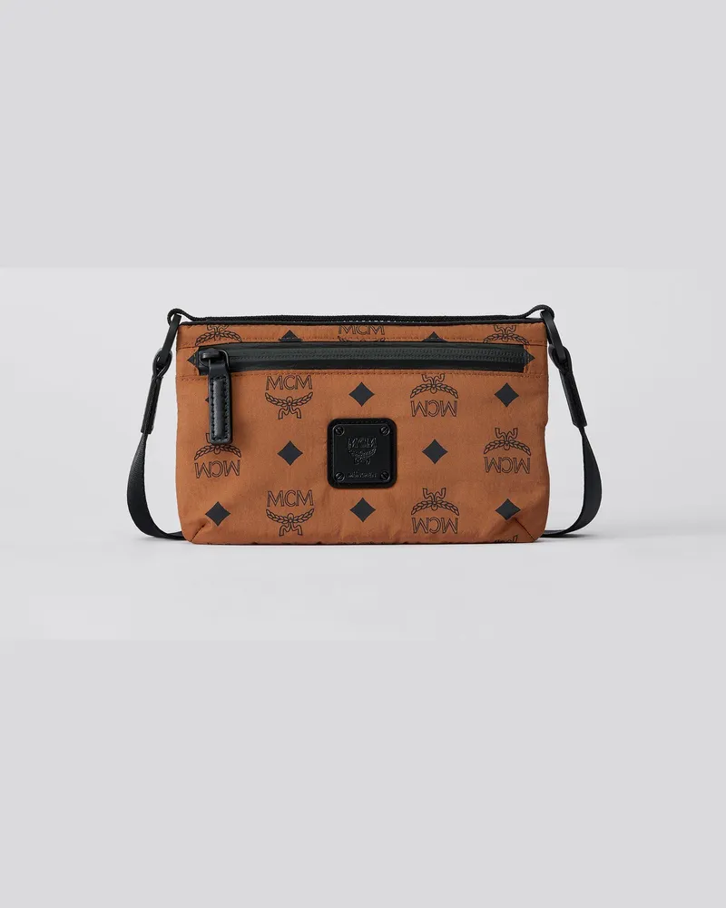 MCM Dia Shopper aus Kalbsveloursleder COGNAC LEATHER Cognac