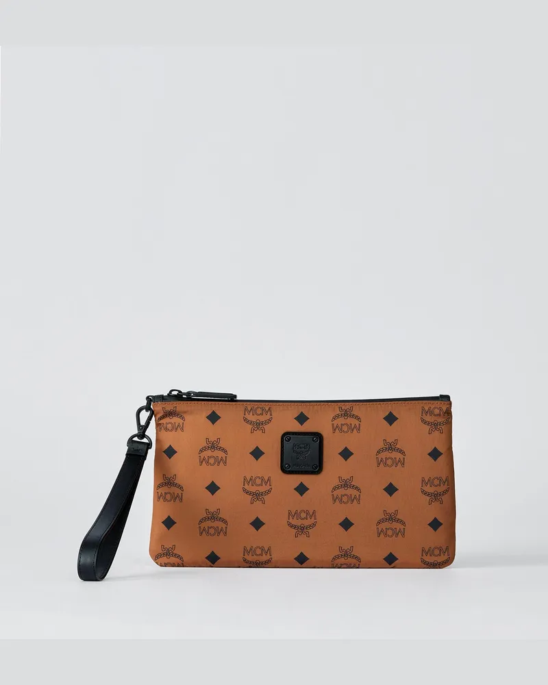 MCM Dia Shopper aus Kalbsveloursleder COGNAC LEATHER Cognac