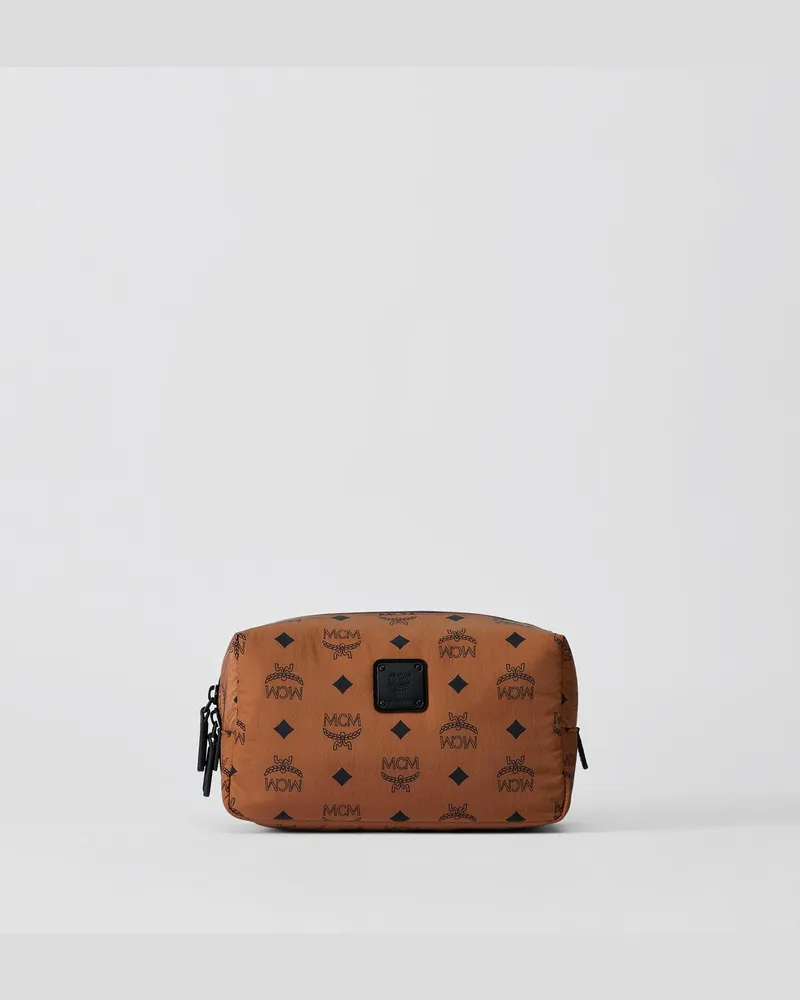 MCM Dia Shopper aus Kalbsveloursleder COGNAC LEATHER Cognac