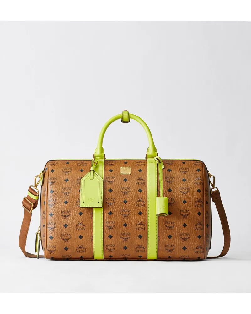 MCM Dia Shopper aus Kalbsveloursleder COGNAC LEATHER Cognac