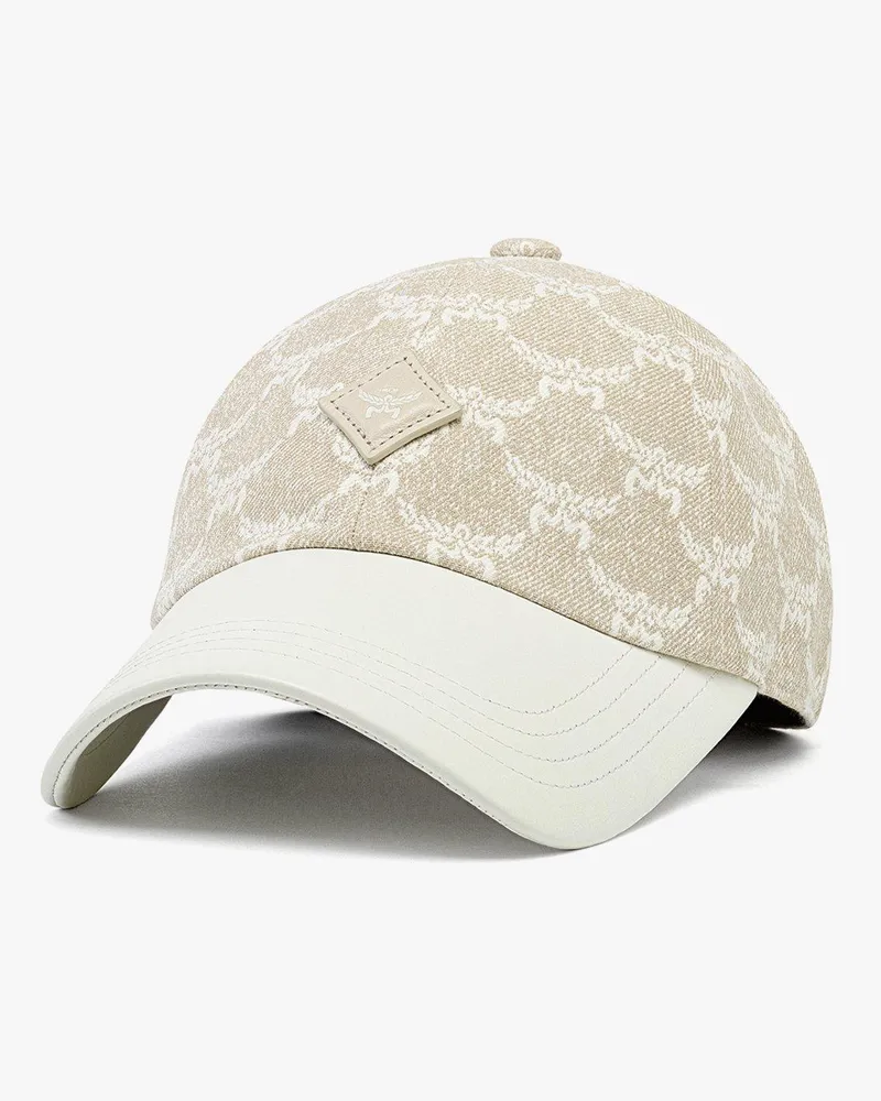MCM Klassische Kappe in Lauretos Denim Jacquard Oatmeal