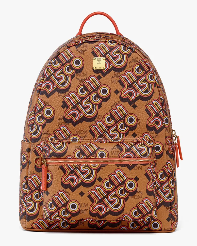 MCM Stark Rucksack in Disco Visetos Cognac