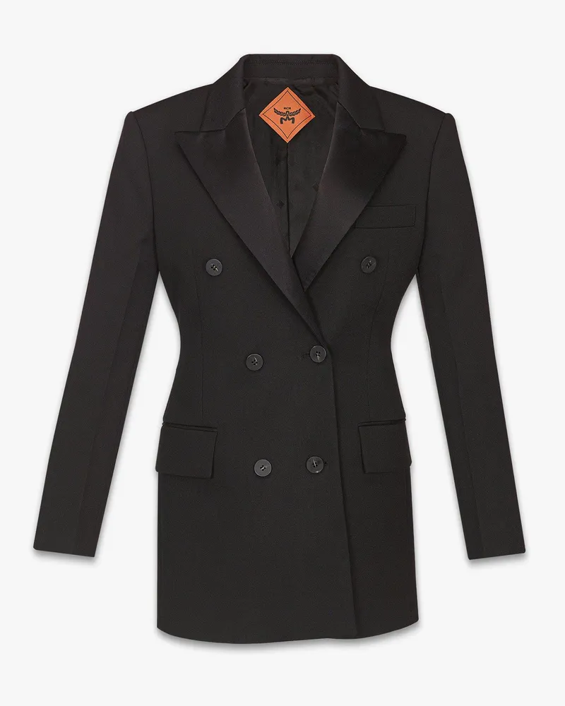 MCM Kurze Bikerjacke aus Lammleder BLACK LEATHER Black