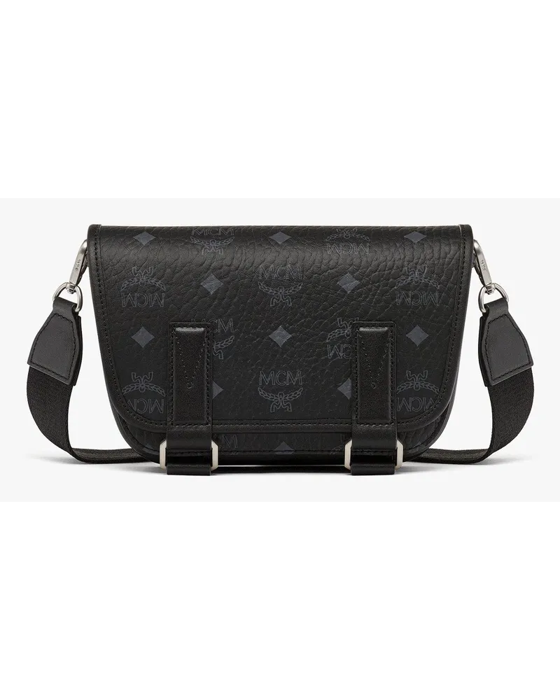 MCM Aren Messenger-Tasche in Visetos Black