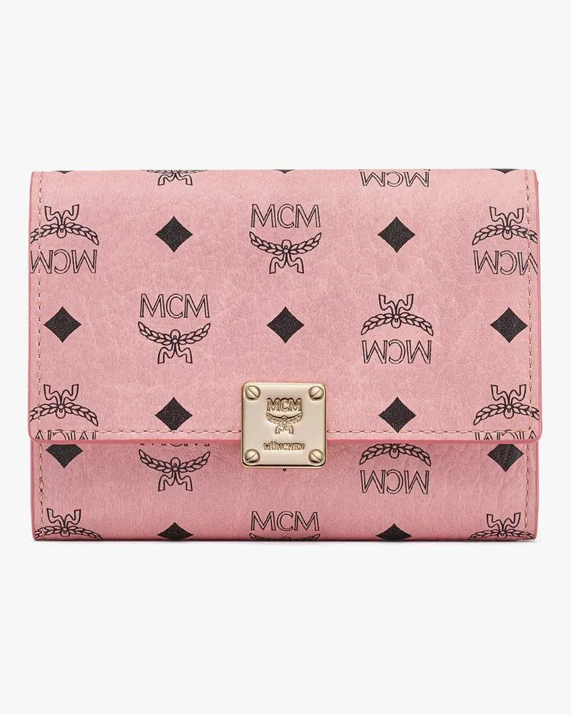 MCM Dreifach gefaltetes Portemonnaie Aren in Visetos Soft