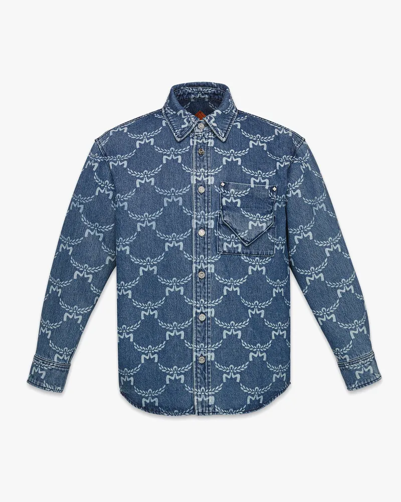 MCM Denim-Hemd mit Lauretos-Monogramm Indigo