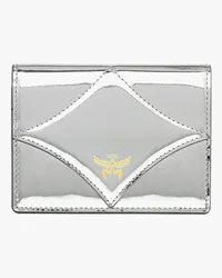 MCM Diamond Portemonnaie aus Leder mit Metallic- und Glanzeffekt 