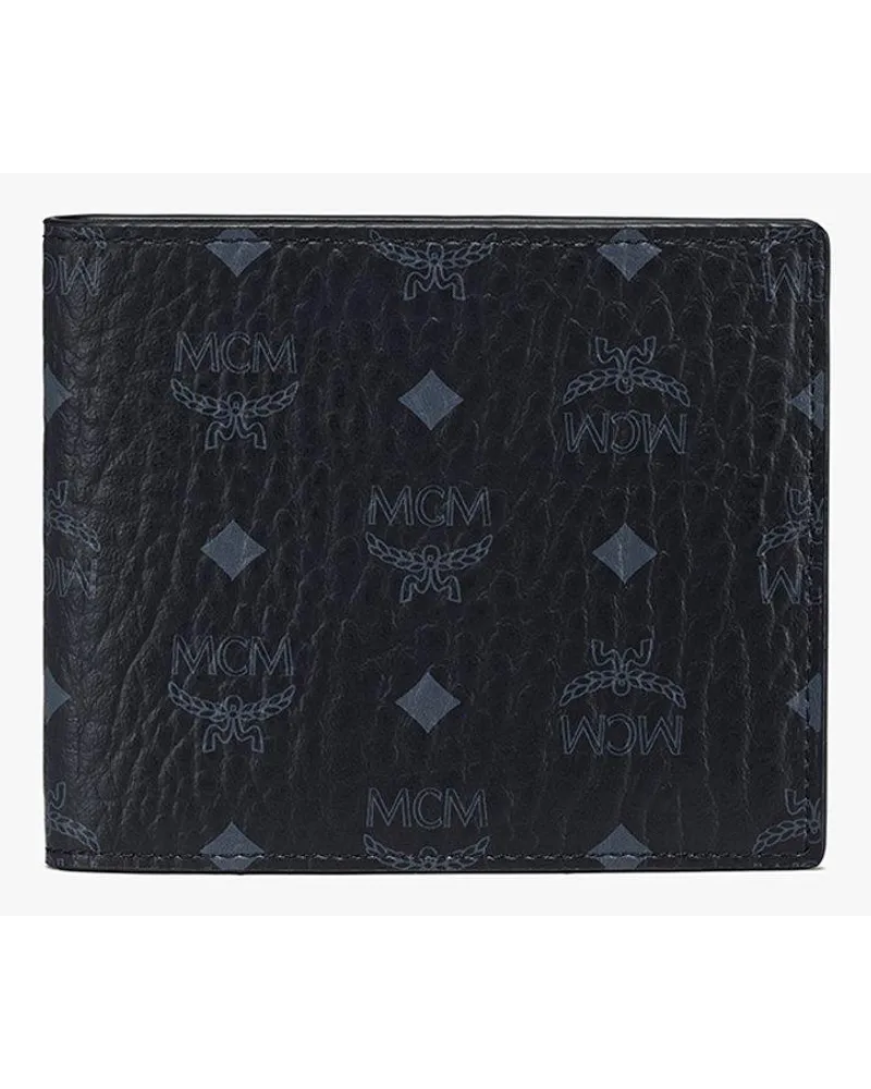 MCM Gefaltete Brieftasche in Visetos Black