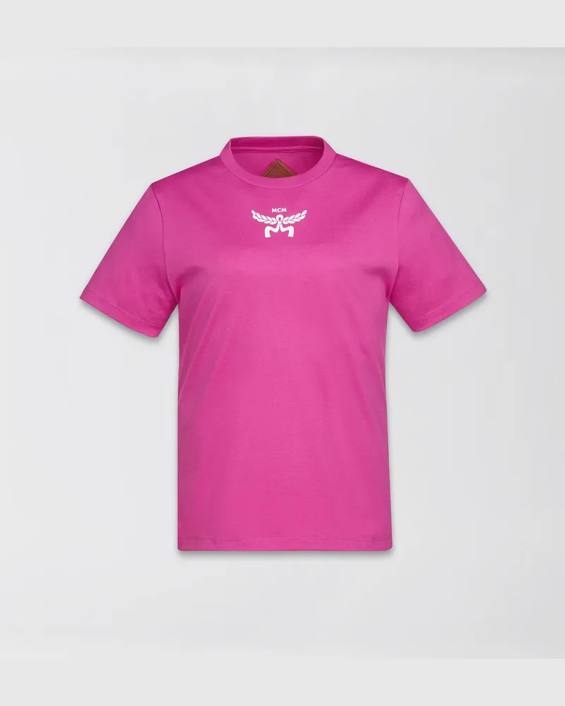 MCM T-Shirt mit Logoprint RASBERRY ROSE COTTON Rasberry