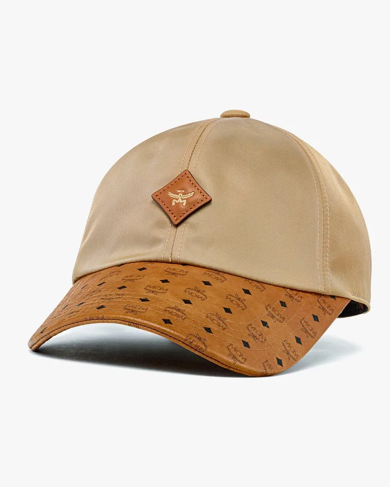 MCM Klassische Kappe aus ECONYL® und Leder Beige
