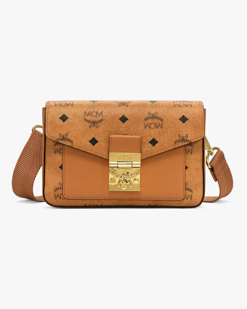 MCM Umhängetasche in Visetos Cognac