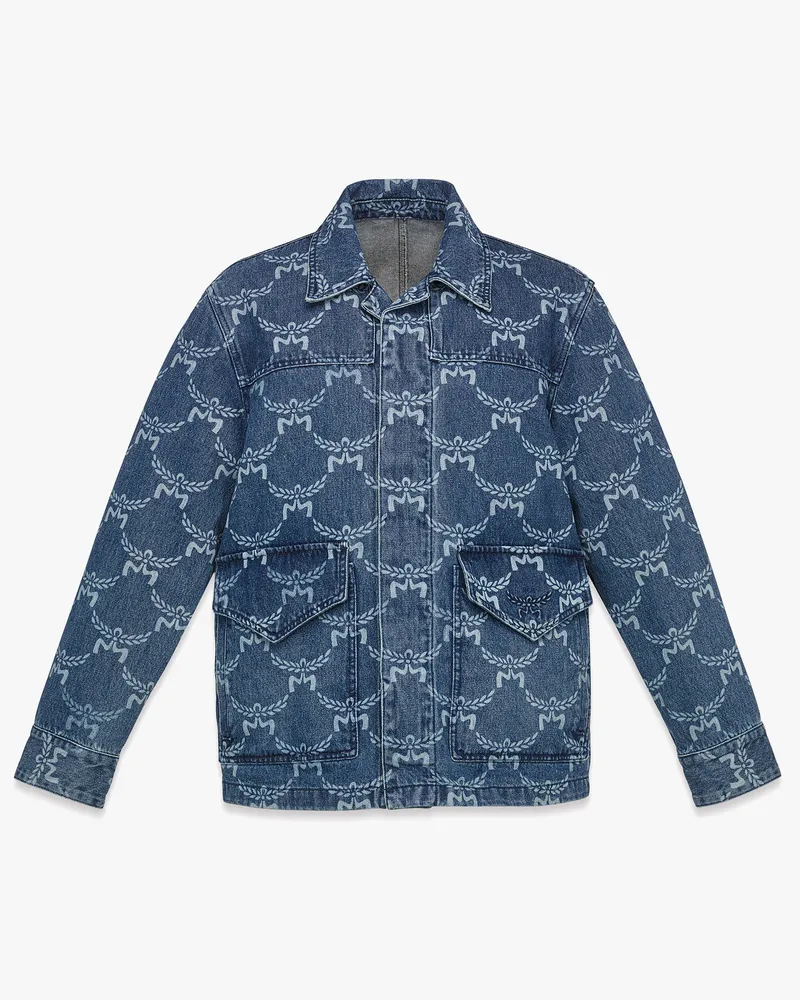 MCM Denim-Jacke mit Lauretos-Monogramm Indigo