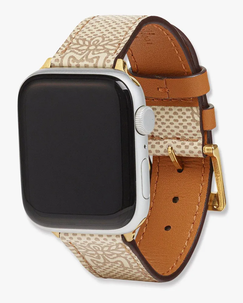 MCM 42mm Armband für Apple Watch in Visetos Oatmeal