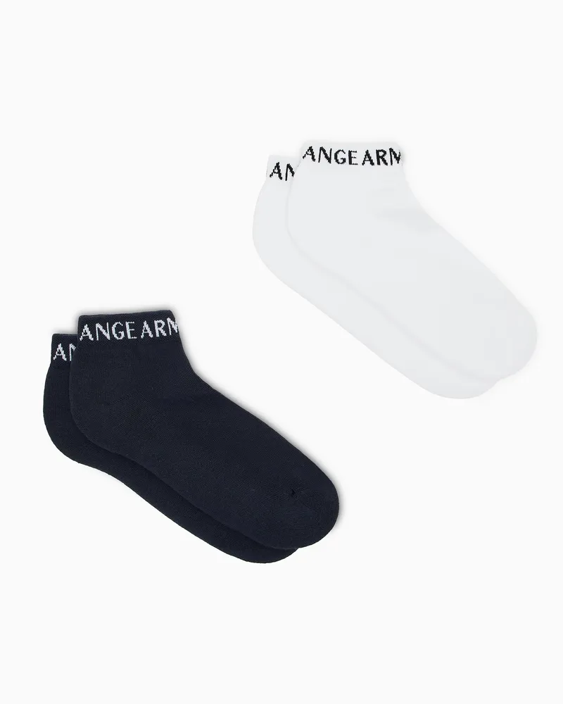 Armani Exchange Set mit 2 Paar Socken mit Logo Marineblau